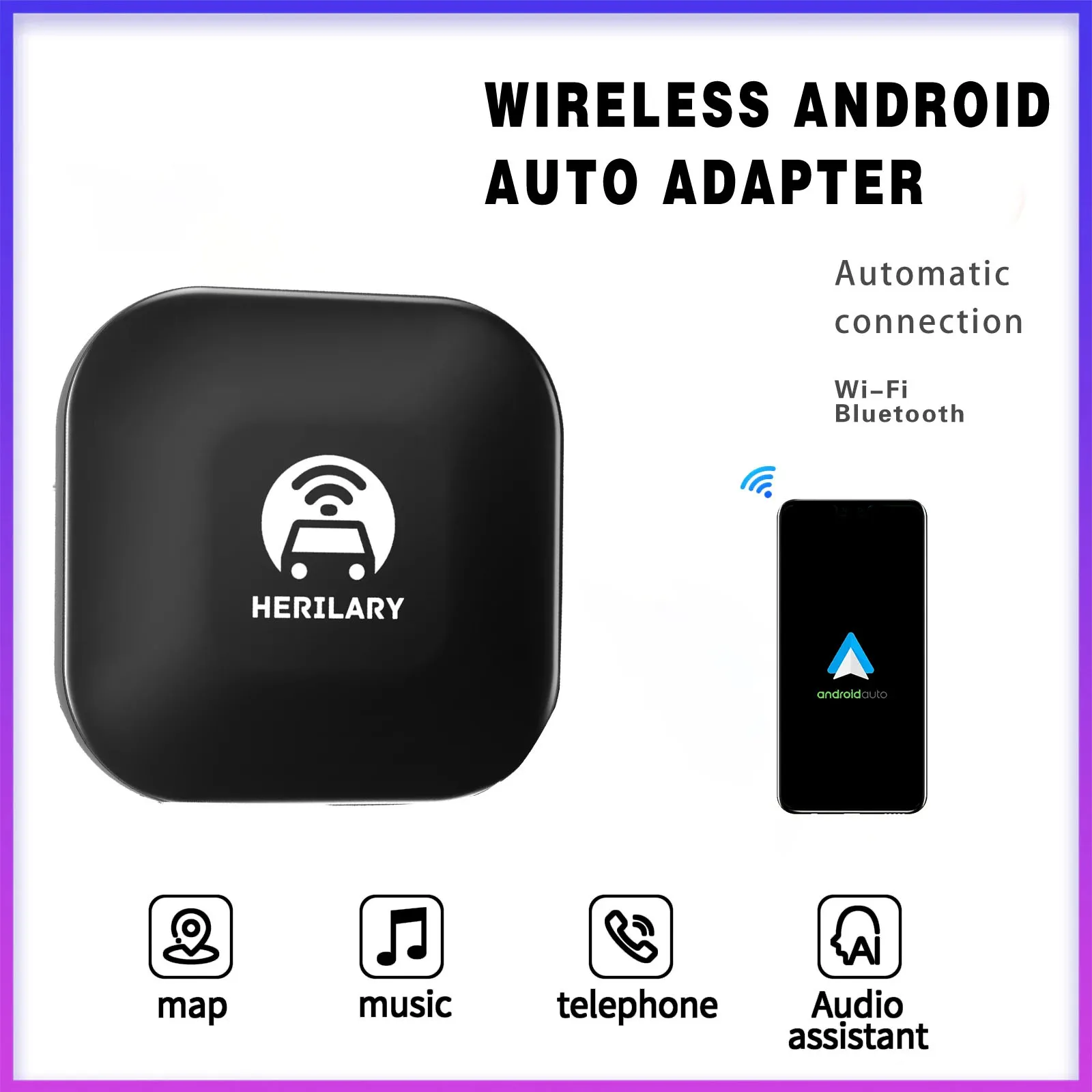 

Leranda C1S Carplay Adapter Wireless Car Dongle for Android Auto AI Box ,Car Multimedia Player Mirrorlink Bluetooth Auto Connect