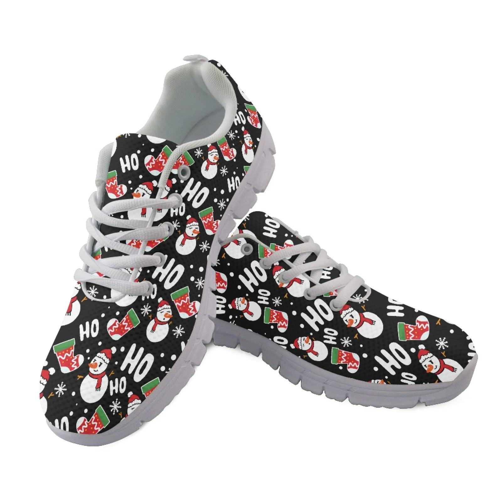Coloranimal Snowflakes Mens Athletic Trainers Breathable Lightweight Womens Athletic Walking Sneakers for Running
