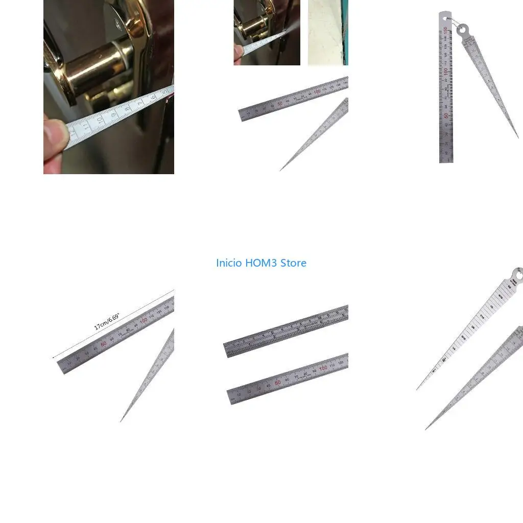 A5YD 2 Pcs Taper Gauge Plug Stainless Steel 1-15mm 1-15cm Metric/inch Tool