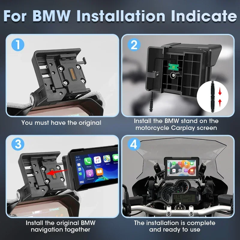 Für BMW R1200GS ADV/ R1250GS ADV/S1000XR 7 zoll Motorrad GPS Navigation Drahtlose Carplay Android Auto Display Dual Bluetooth