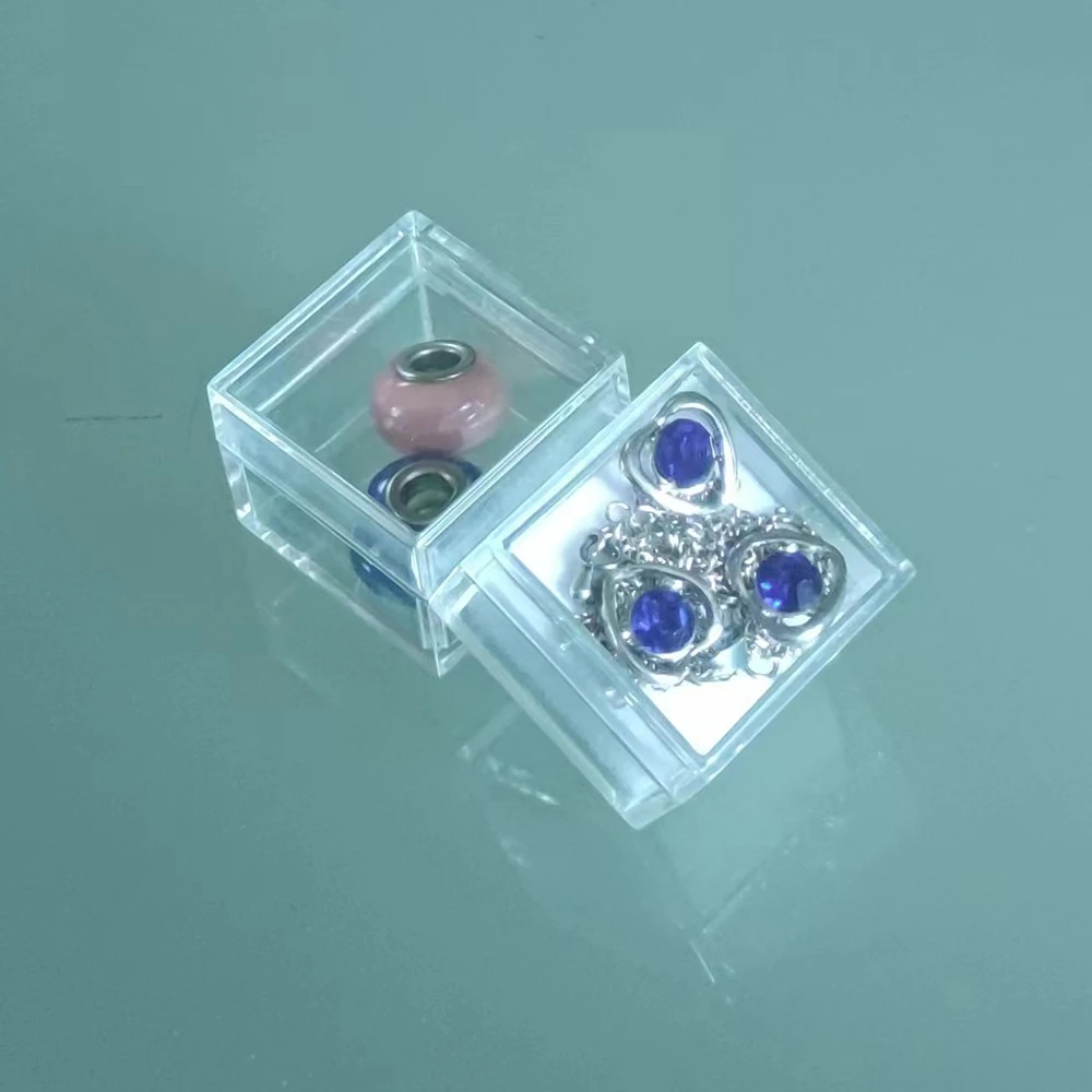 48Pcs Clear Jewelry Storage Box Loose Diamond Gemstone Beads Packaging Organizer for Ring Earrings Pearls Display Case Ziron Box