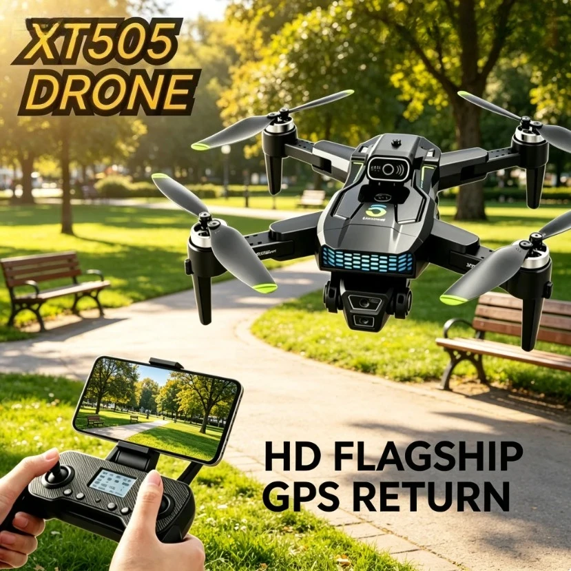 Xt505 Rc Drone - Originele XT505 Opvouwbare GPS Drone 5G