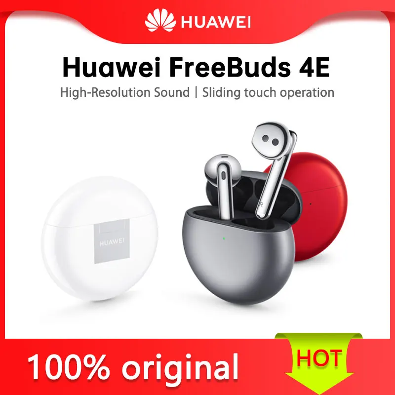 

Huawei FreeBuds 4E wireless bluetooth headset semi-in-ear running sports headset active noise reduction ultra-long battery life