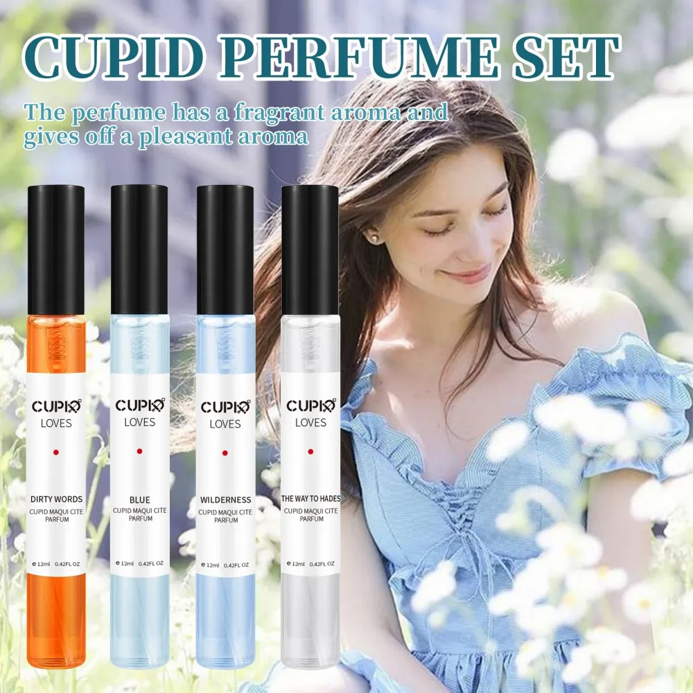 48ML 4pcs CUPID Original High Quality Perfume Ocean Long Lasting Fragrance Pheromone Perfume Cologne Men's and Women's Light