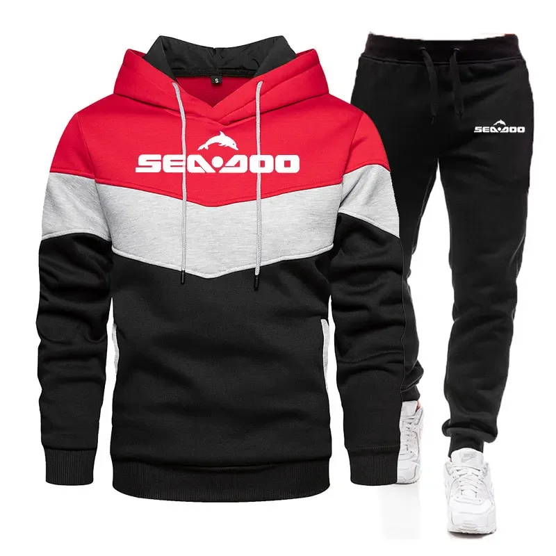 

Men's brand fashion sweatshirts and pants, casual sportswear and sweatshirts, warm hooded thick pants for suits