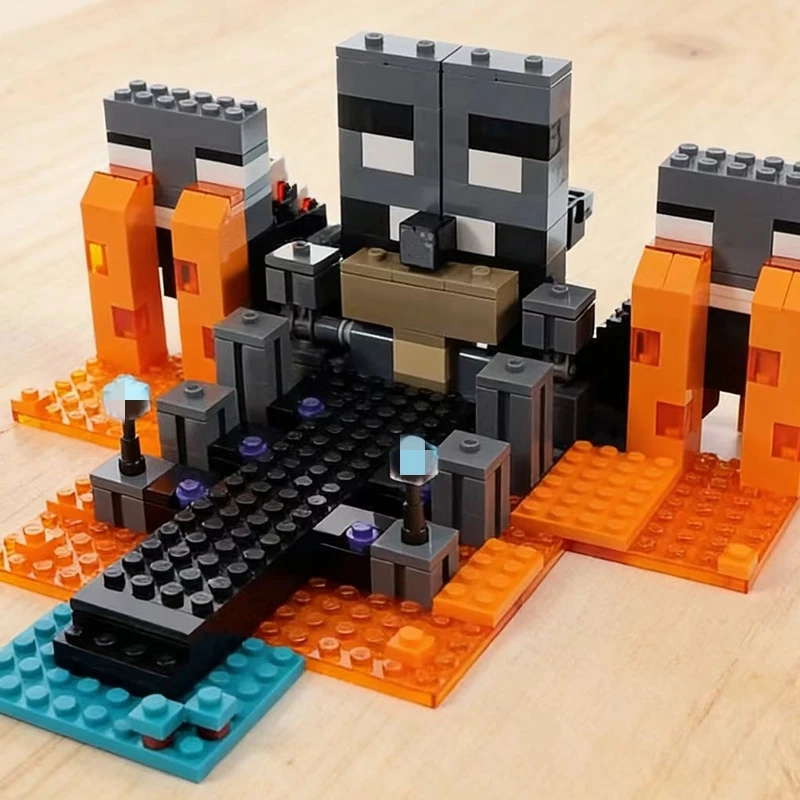 

Compatible MOC Sets MC My Mini World Game Series Building Blocks 21590 The Nether Wither Battle Toys Assembling Gift