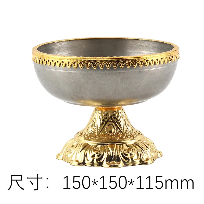 Light Luxury Style Abstract High-Legged Fruit Plate Ornament, Model Room, Hotel & Club, Small Dried Fruit Snack Bowl Accessories
