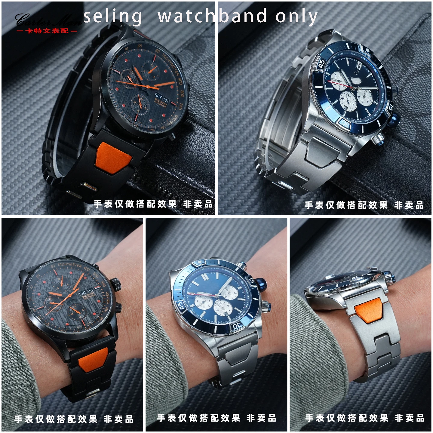 Reloj universal con correa de acero y brazalete sólido para Mido Helmsman Orange Rudder Commander 8600, correa de reloj masculina de 22mm