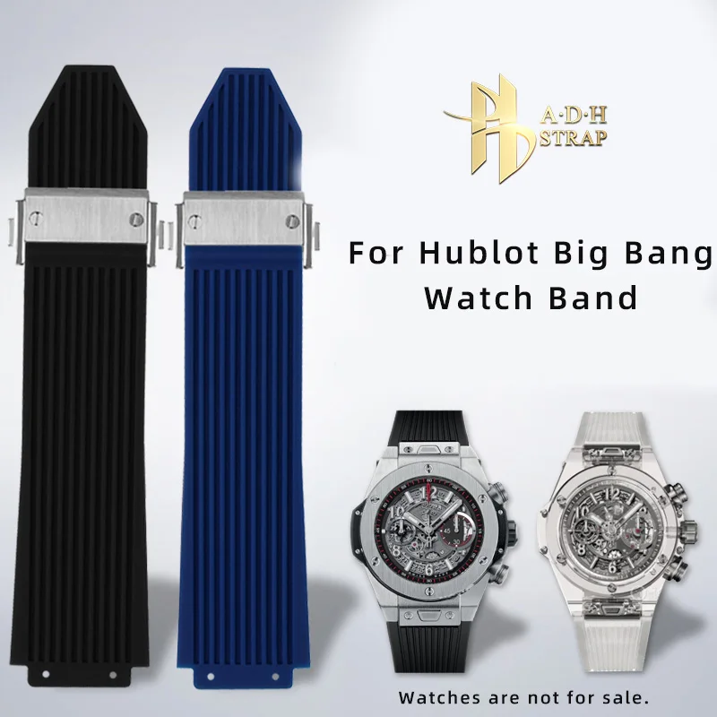 Special Raised Silicone Watch Strap For Hublot Big Bang 642 441Classic Fusion Convex Interface 19mm Waterproof Soft Band Belt