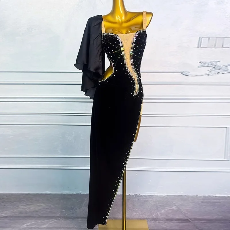 Traje de performance de dança do ventre personalizado feminino dança oriental indústria pesada quente diamante veludo cinto sutiã cinta macacão