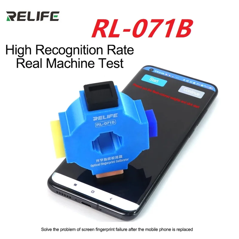 RELIFE RL-071B Herramienta calibradora óptica de huellas dactilares 4 en 1, alta tasa de reconocimiento para reparación de pantalla de teléfono Huawei Xiaomi OPPO VIVO