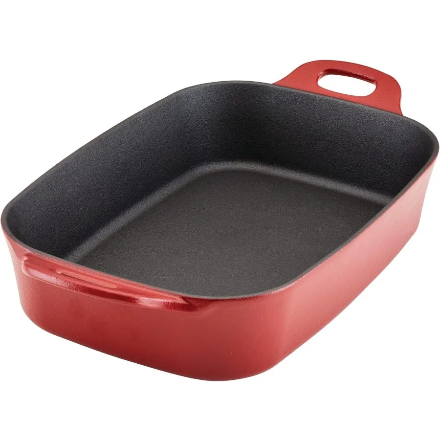 

Cast Iron Roasting Lasagna Pan/Baking Dish, Roaster/Rectangular, 9 Inch x 13 Inch, Red