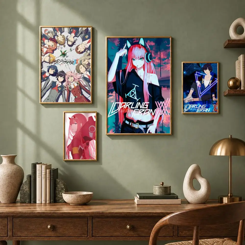 Romantic Anime D-DARLING in the FRANXXS Poster HD Self-Adhesive No Residue After Removal Ideal for All Kinds of Wall Decor