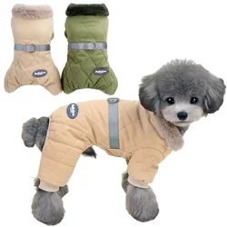 Winter Small Dogs Jumpsuit Clothing Warm Pet Jacket Coat French Bulldog Chihuahua Pug Outfit Yorkies Costumes Dog Accessories