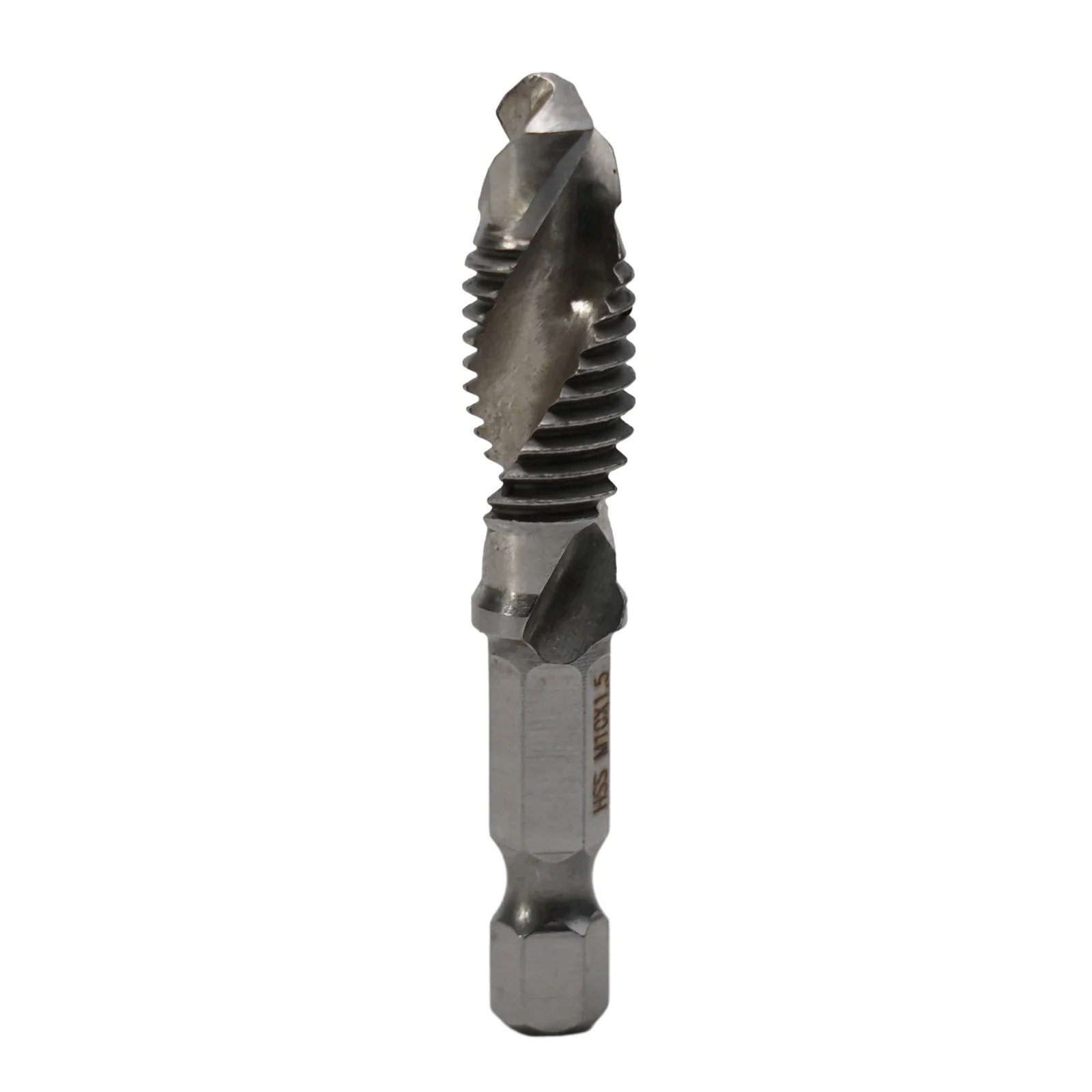 

Metric Tap Tap Drill Bit Hex Shank Hexagonal Shank Compound Tap M4-M10 Machine Screw Silver Spiral Threaded Bit