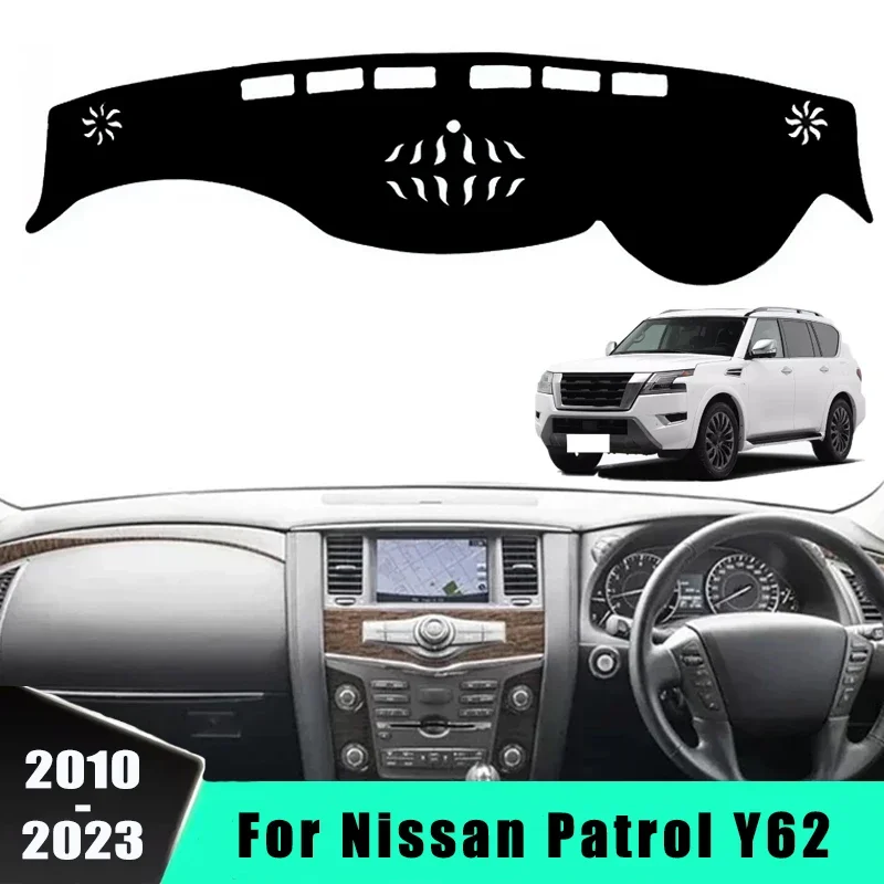 

For Nissan Patrol Y62 2010-2023 Models Car Dashboard Cover Sun Shade Mats Avoid Light Pads Instrument Panel Protective