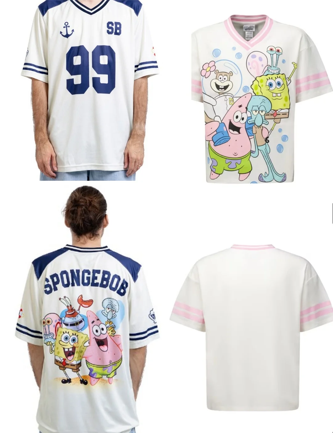 Adult and Kids Underwater Pop Group Debut! SpongeBob Bikini Bottom Friends 3D All-Over Print V-Neck Trendy T-Shirt