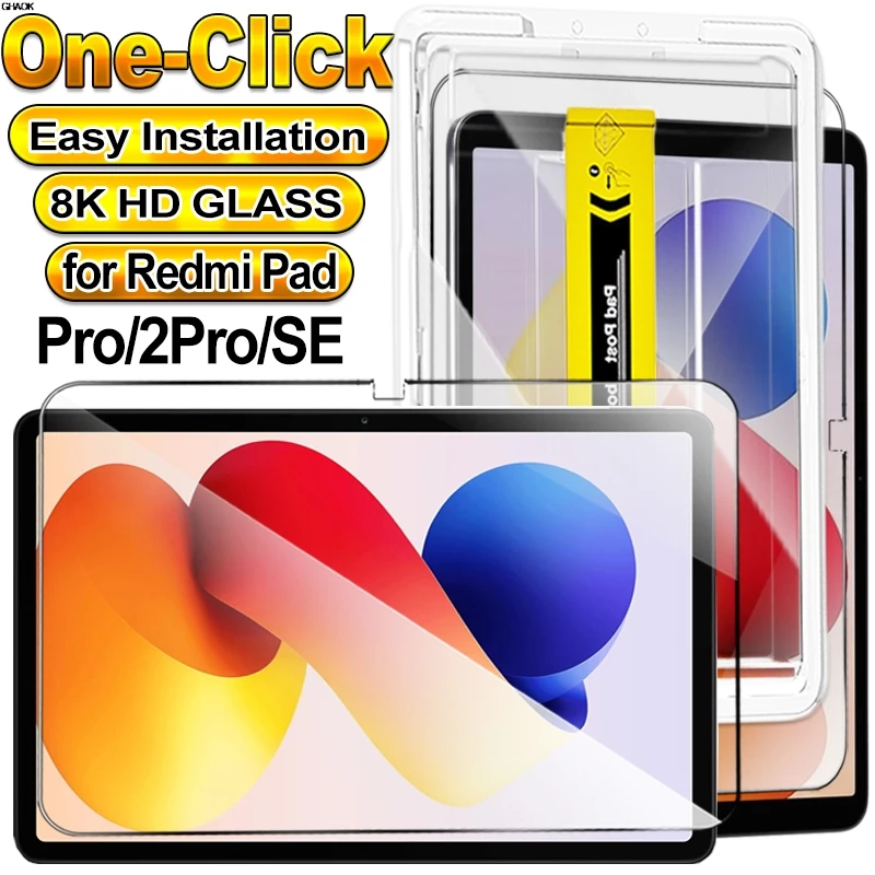 

Screen Protector with Auto Alignment Kit 9H Hardness Tempered Glass Films for Xiaomi Redmi Pad 2 Pro 12.1inch Pad SE 8.7/11inch