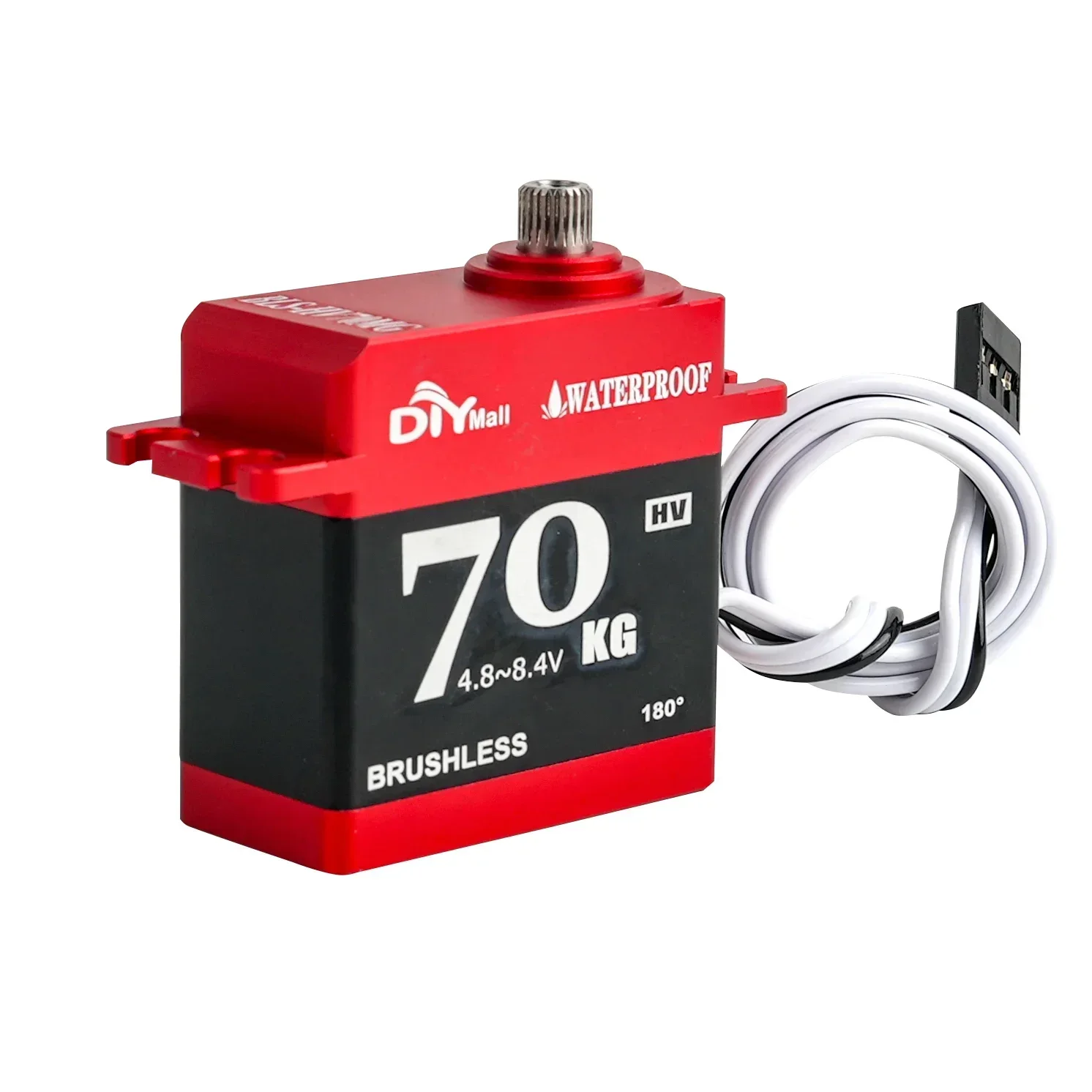 70KG borstelloze motor digitale servo volledig metalen omhulsel en versnelling 8,4V hoog koppel waterdicht voor 1/8 1/10 klimmen RC auto's robot crawler