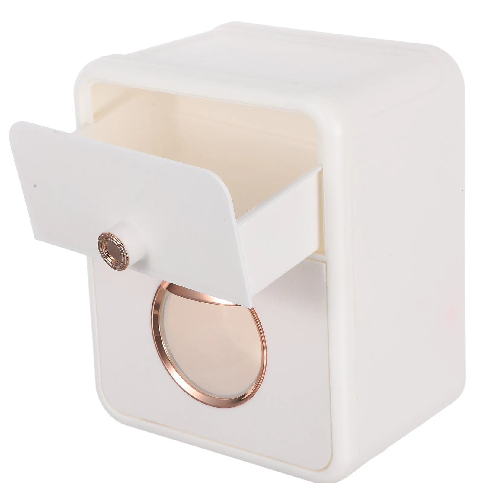 Storage Drawers Toilet Paper Protector Towel Holder with Shelf Tissue Dispenser Holders for Bathrooms White Wall-mounted