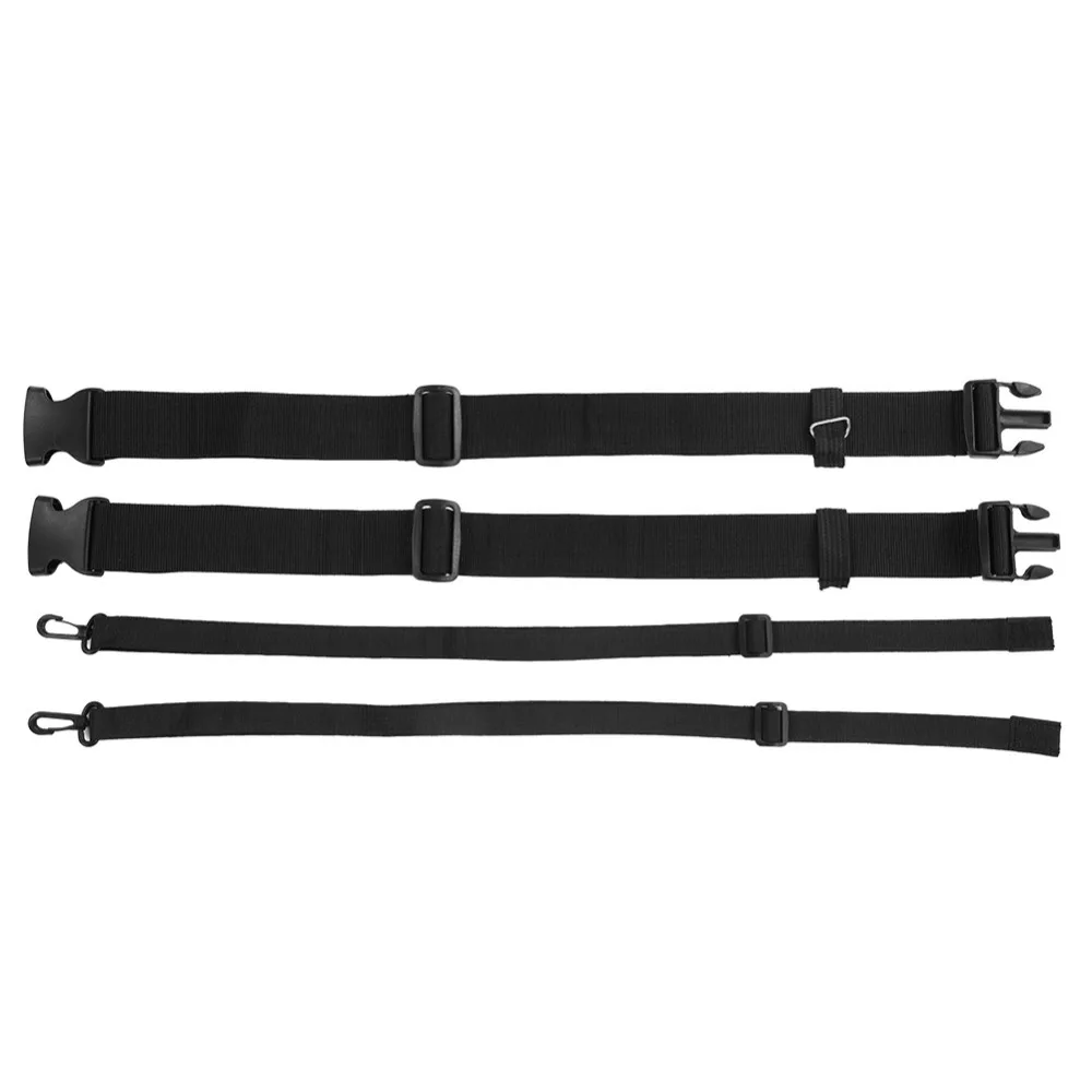 5 pièces Sangle de réaction d'entraînement réglable à boucle, en tissu tissé plat, avec pochette de rangement et extrémité à crochet