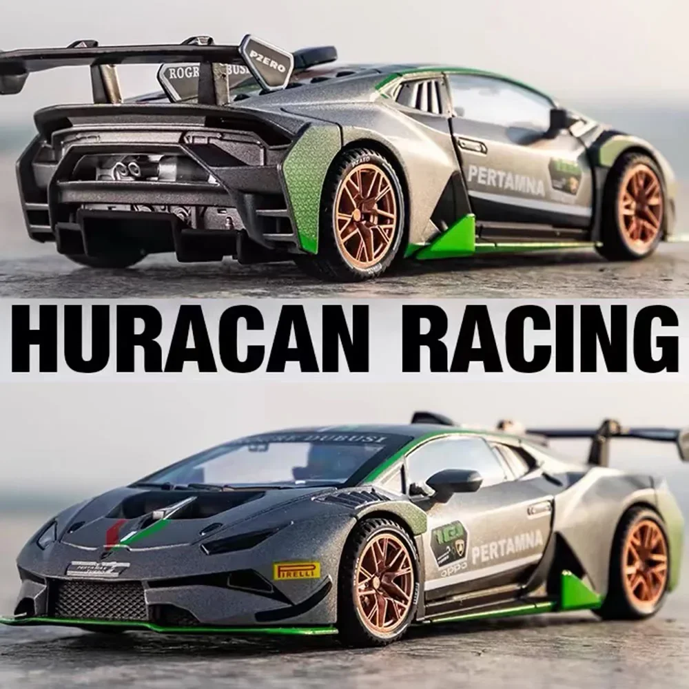 1/32 Huracan ST EVO Sport Car Model Toy Alloy Diecast Rear Wheel Pull Back Sound Racing Vehicle Gift for Children Collection