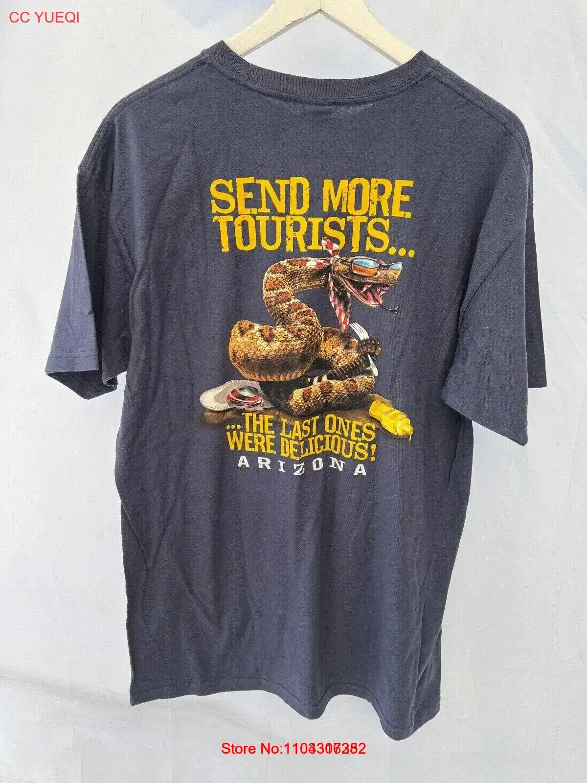 Vintage Arizona Rattlesnake Send More Tourist Humor Funny T-shirt