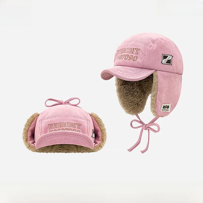 xoxogood-レディース-フリース裏地付きサイクリング耳保護帽子-ラウンドトップ-ベルベット-レイフェン-キャップ-冬用-暖かい-スタイリッシュな中国ブランド