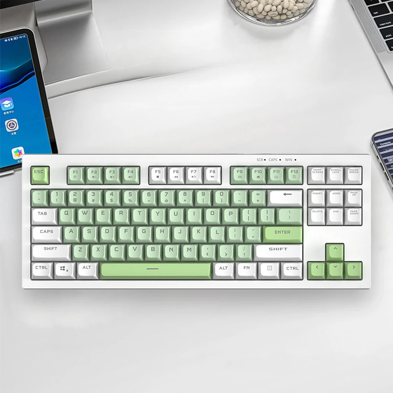 

Silent Wired Keyboard Mechanical Feel Green White Colorful Backlit Office Computer Game Universal Keyboards Laptop Claviers