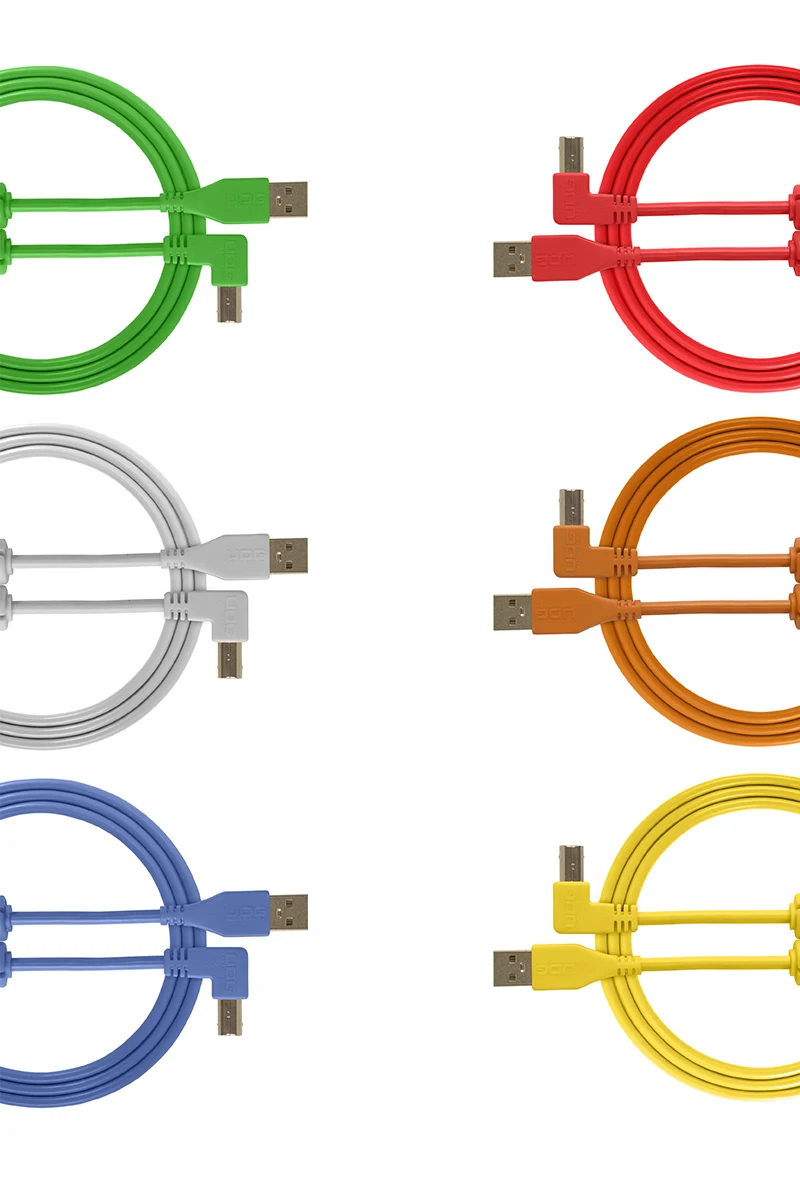 منفذ طابعة كابل USB Ultimate UDG 2.0 A-B زاوية قائمة منحنية على شكل حرف L كابل مشغل أقراص DJ