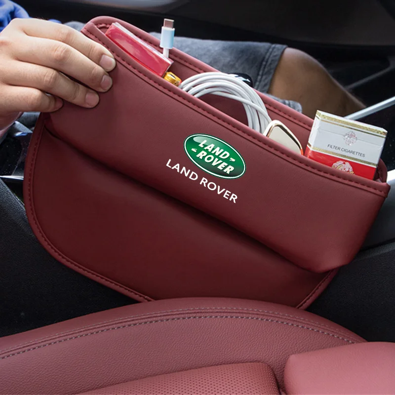 PU Leather Car Seat Gap Storage Box Holder Auto Organizer For Land Rover Range Rover Evoque discovery Freelander Car Accessories view 5