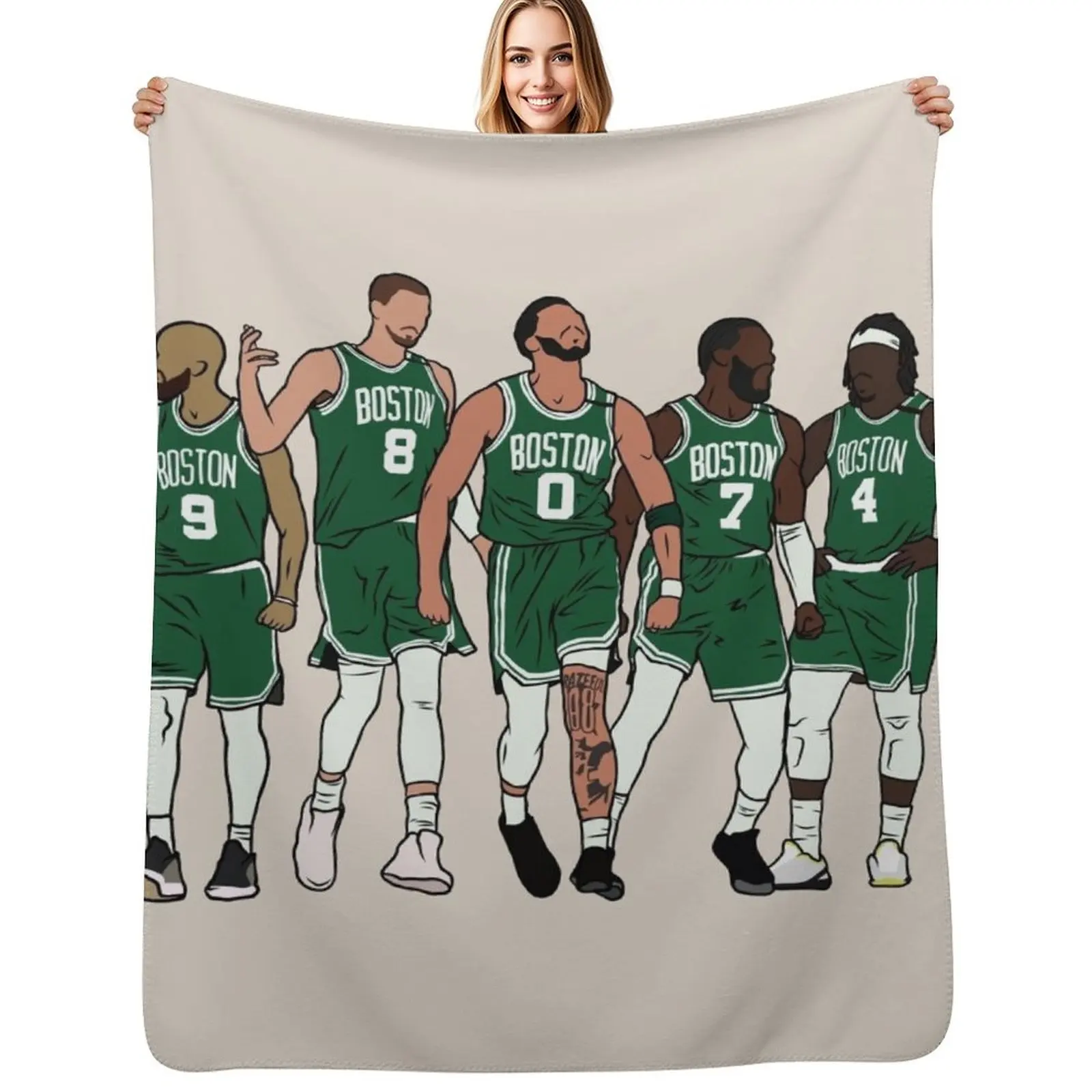 

D White, KP, Jrue & The Jays Throw Blanket Personalized Gift Decoratives warm for winter Soft Beds Blankets