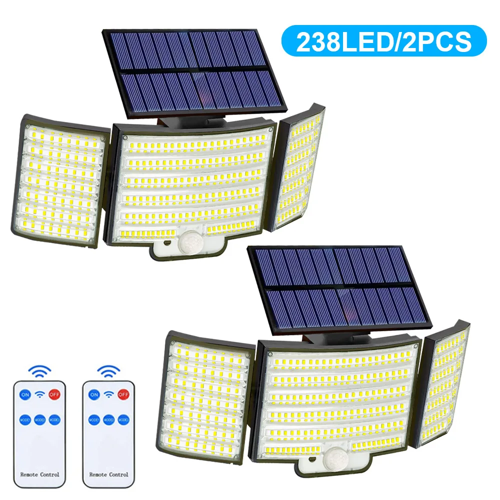 newstyle Neue 366LED Solar Außen Lichter Solar Powered Sicherheit Licht Motion Sensor 234LED Wand Licht IP65 Wasserdicht Garten 6