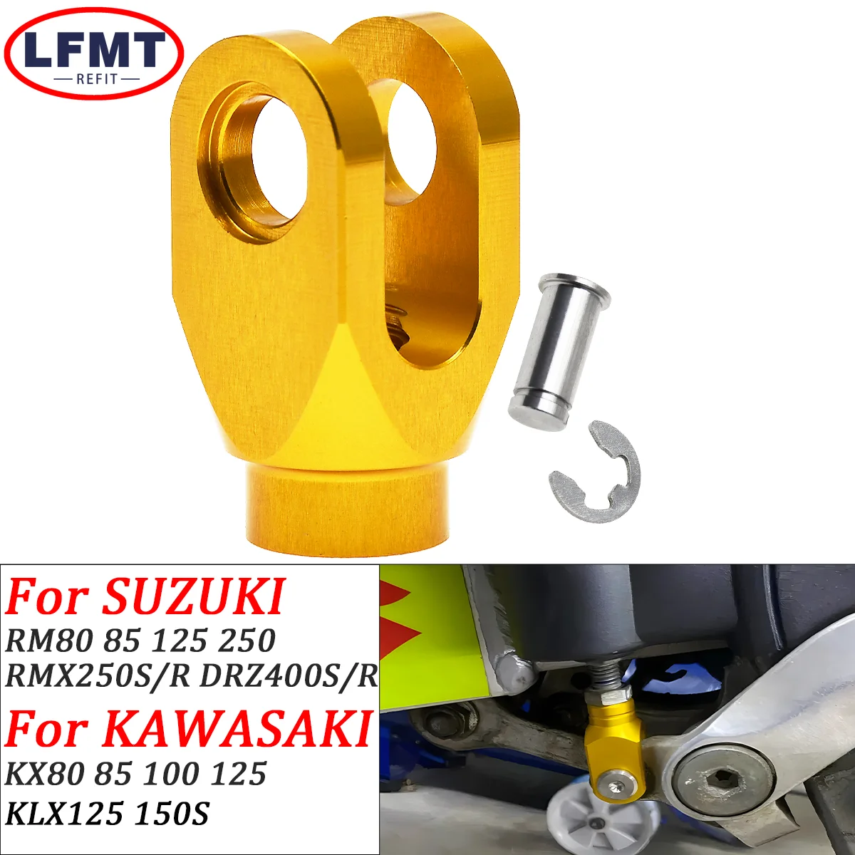 

For Suzuki RM80 85 125 250 RMX250S RMX250R DRZ400S DRZ400R DRZ400SM 250SB LTZ400 LT-R450 1998-2019 Motorcycle Rear Brake Clevis