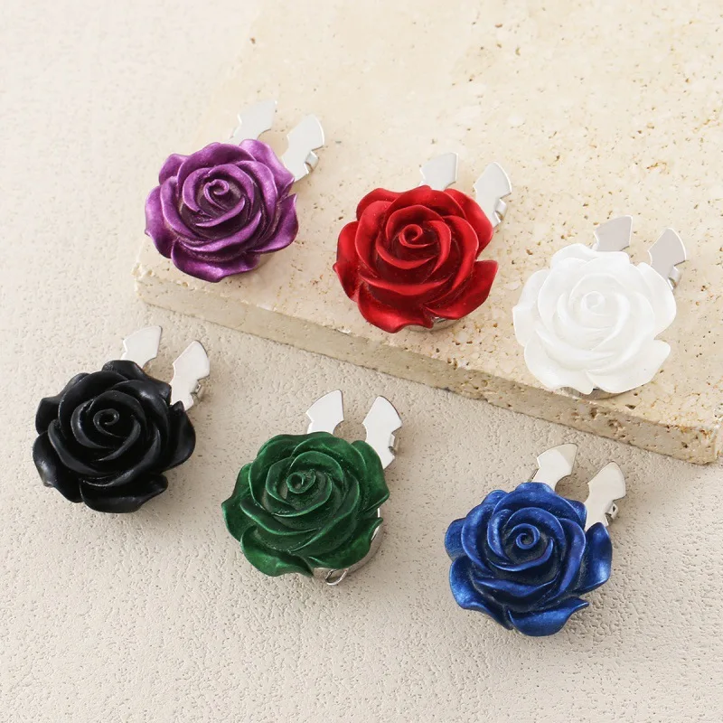 1 قطعة أزرار أكمام زهرة الورد الكورية للرجال النساء أزرار القميص يغطي مجوهرات الأزياء الملابس الرائعة اكسسوارات الديكور #1