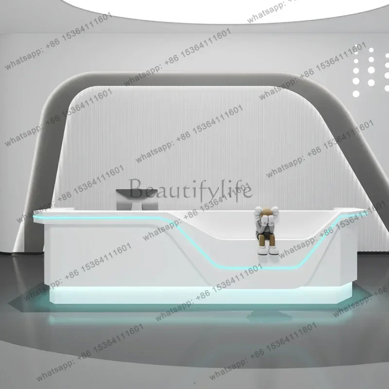 Factory Direct Sales Italian Style Clothing Store Reception Desks Beauty Salon Luxury Hotel Reception Desks Simplicity Office Fu