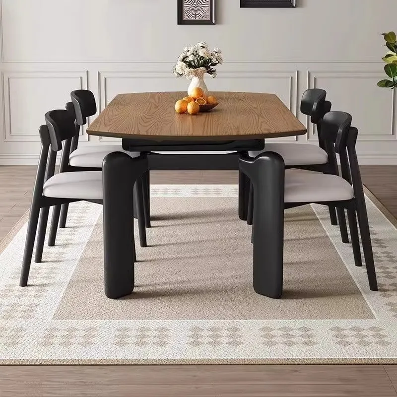 

High End Ancient Style Wooden Dining Table For Small House Adjustable Extendable Folding Dining Table For Dinner Room Furniture
