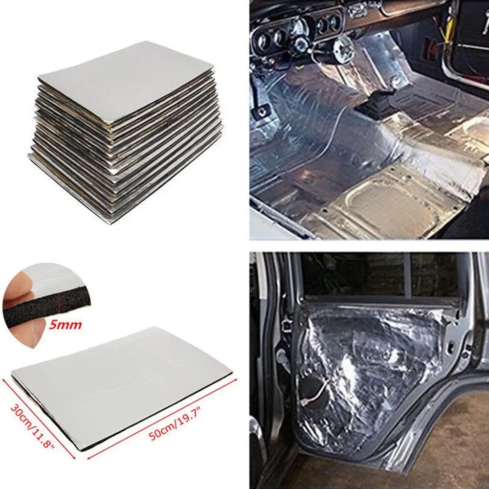 50x30cm Noise Insulatio Heatproof Mat for Car Acoustic Absorption Sound Deadener Foam Deadening Mat Car Hood Insulation Silent