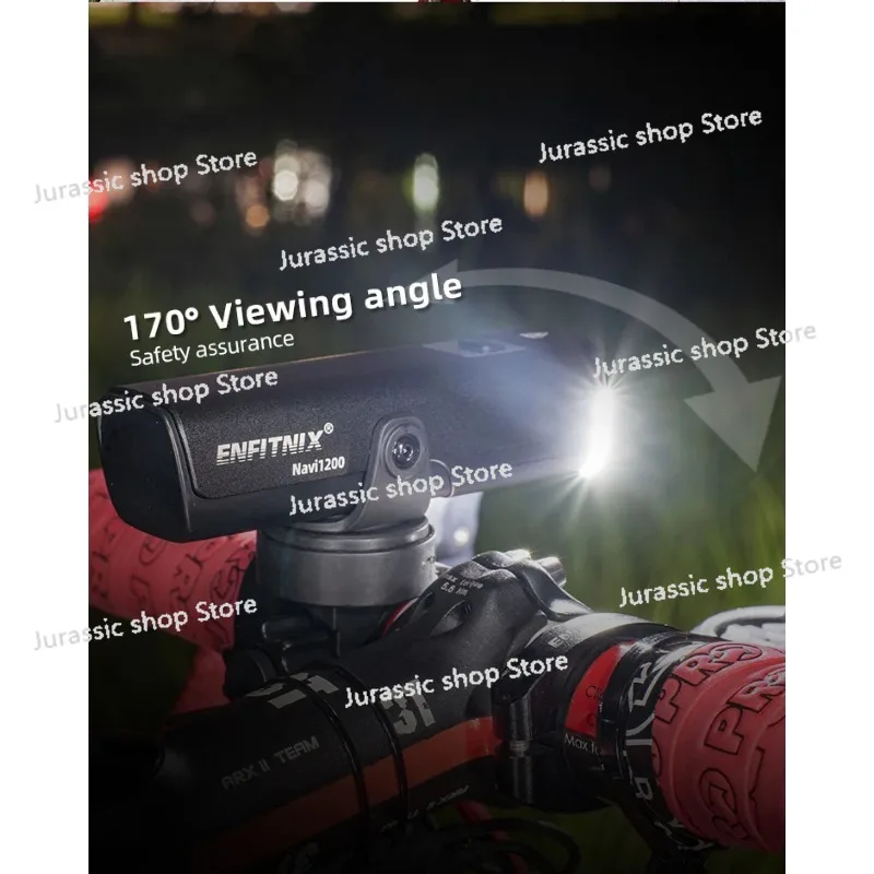 

Enfitnix Navi1200 Intelligent Bicycle Front Light Remote Controlled USB Rechargeable Ultra-Bright 1200 LM Flashlight Waterproof