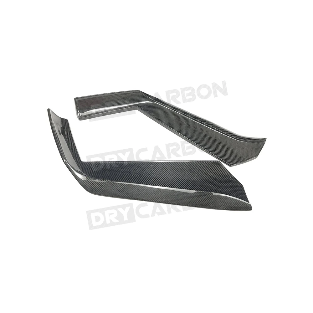 Dry Carbon Fiber Car Front Bumper Lip Chin Flaps For Ferrari 488 GTB 2015-2018 Side Splitters Apron Fender Covers Body Kits FRP