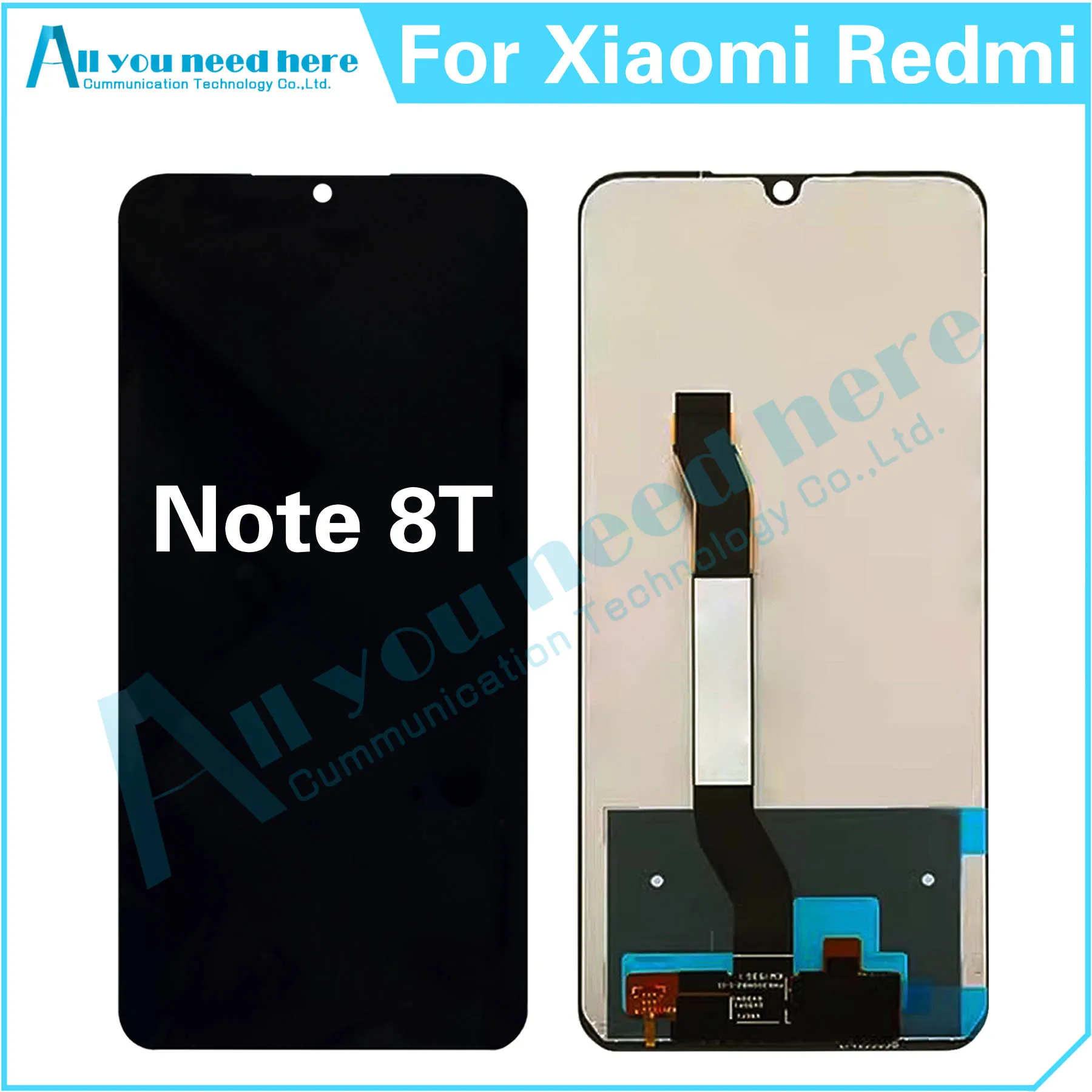 

100% Test For Xiaomi Redmi Note 8T LCD Display Touch Screen Digitizer Assembly For Note8T Repair Parts Replacement