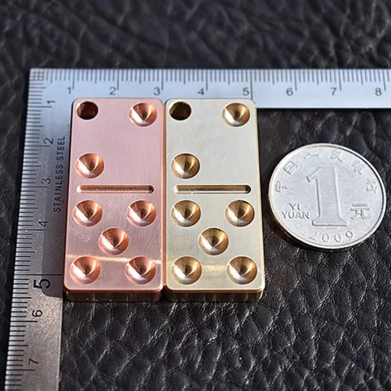1 Piece Metal Brass Red Copper Pendant EDC KeyChain Pendant