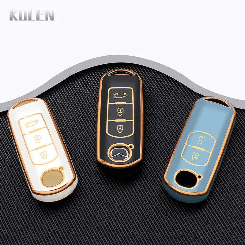 Fashion TPU Car Remote Key Case Cover For Mazda 2 3 6 Atenza Axela Demio CX-5 CX5 CX-3 CX7 CX-9 2015 2016 2018 2019 Accessories view 3