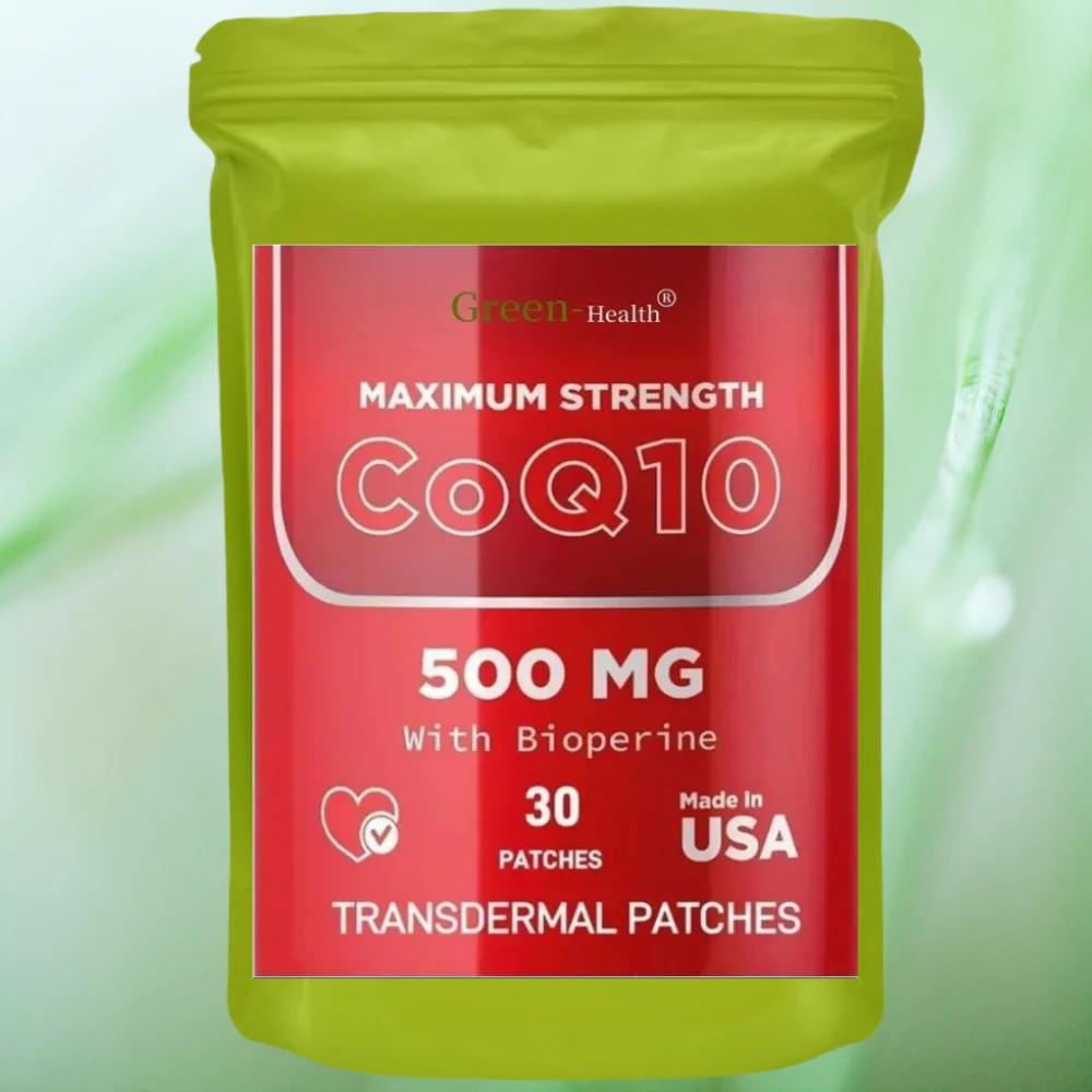 CoQ10 Transdermal Patches for Energy Support 30 Patches One Month Supply Health And Beauty Supplement