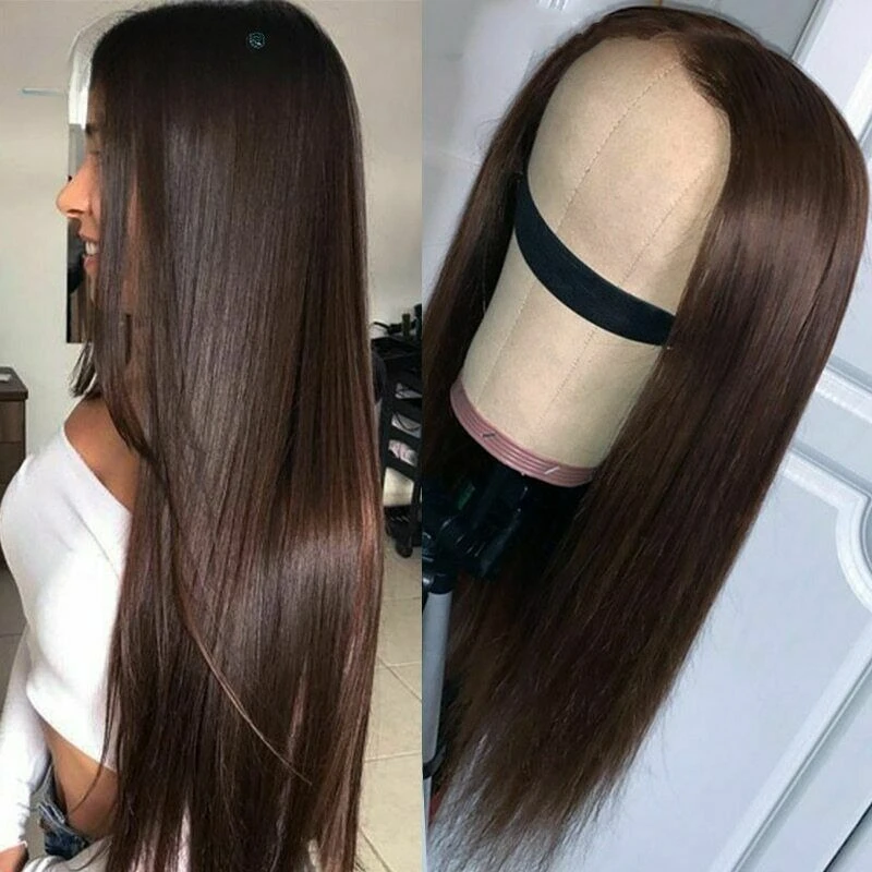 

Transparent Lace Frontal Wigs Peruvian Colored Straight For Women Wig