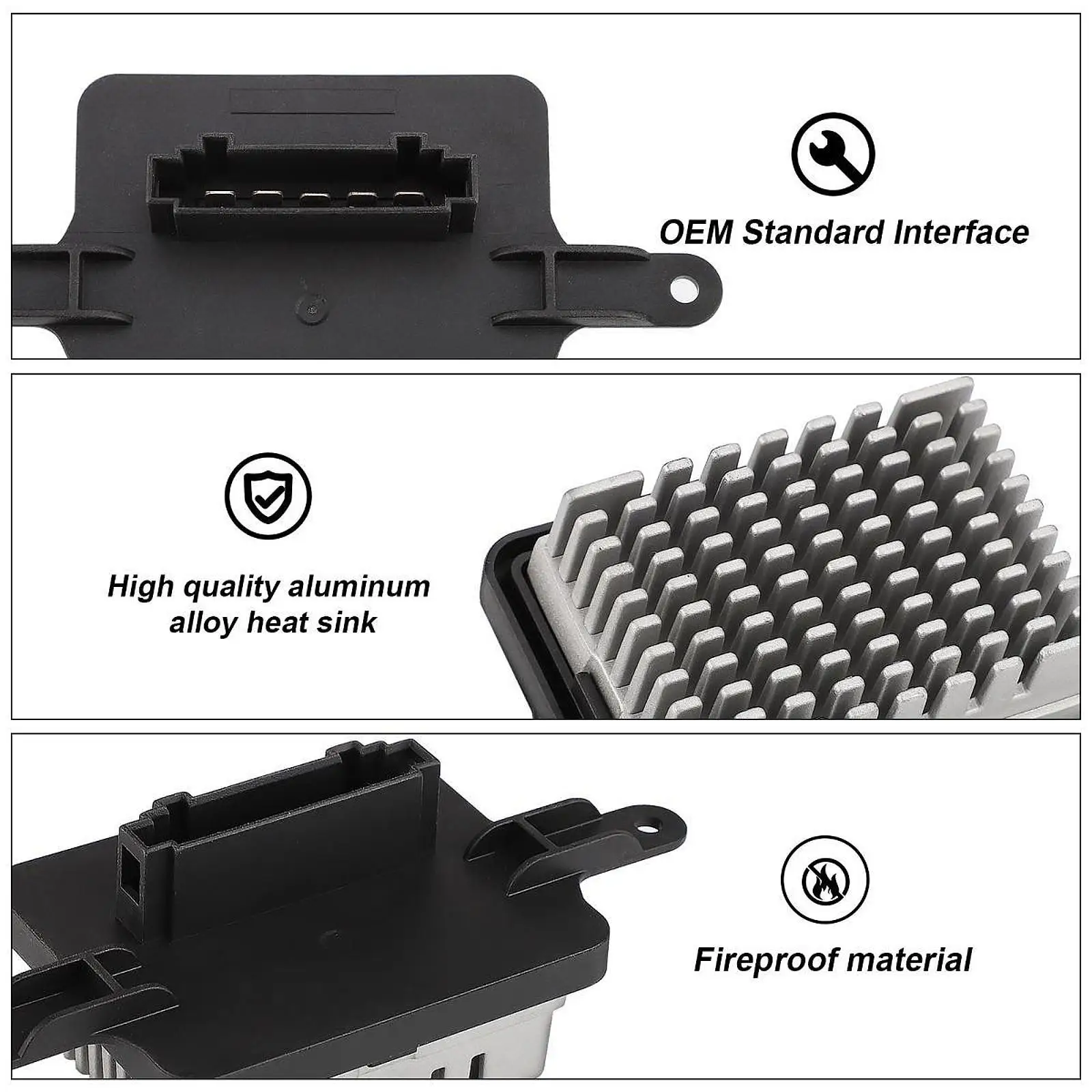 

High Strength Heater Blower Resistor Auto Parts Easy to Replace for Peugeot 3008 5008 Citroen DS5 Fan Motor Control