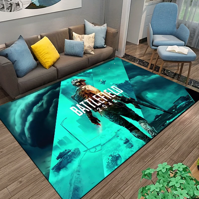 Battlefield-game Yoga Mat Custom Carpet Non-slip Rug Play Crawl Floor Rugs Home Living Room Rug for Bedroom  Alfombras Para Sala