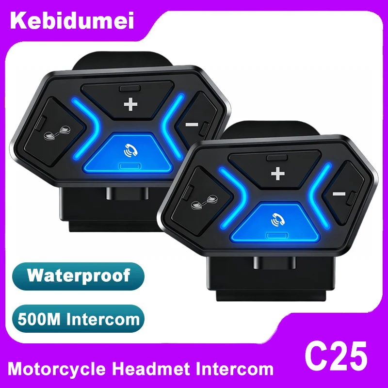

Motorcycle Helmet Intercom Wireless Headset Bluetooth 5.4 Helmet Headset Voice Assistant Moto Interphone Motorbike Headphone