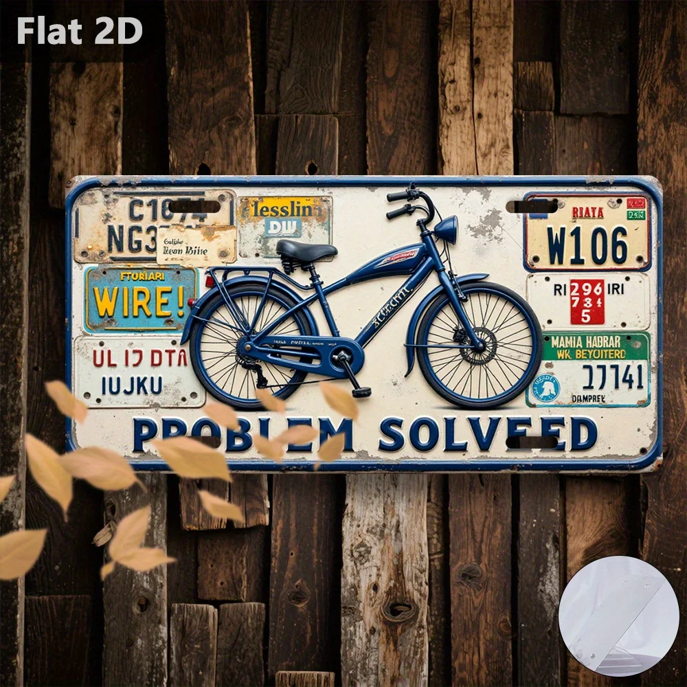 2D Flat, 1pc, Vintage Tin Sign, Decorative Plaque & Statues (12
