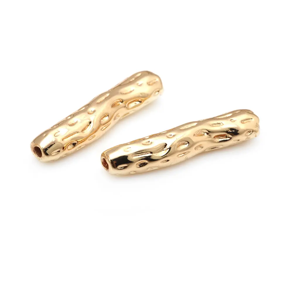 18K Gold Farbe Messing Unregelmäßige Rohr Halsketten Armbänder Spacer Perlen Hohe Qualität Diy Schmuck Machen Zubehör für Frauen – Detail 14